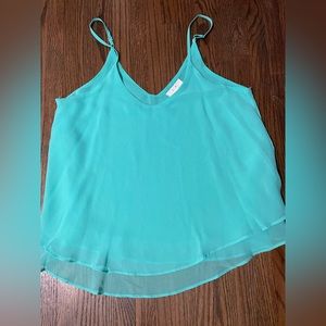 Teal Color Crop Top